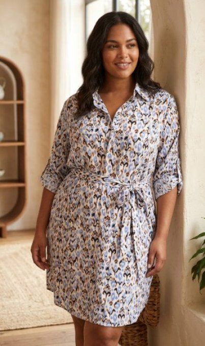Robe chemise imprimée
