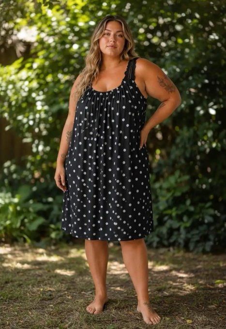 Robe d'été évasée à pois « Luna »