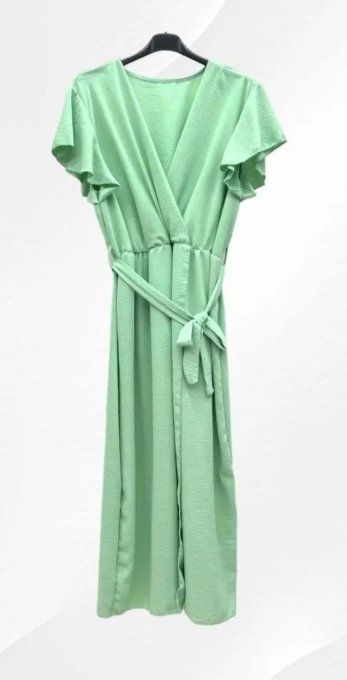 Robe "Douce Fraîcheur" Vert Amande ???