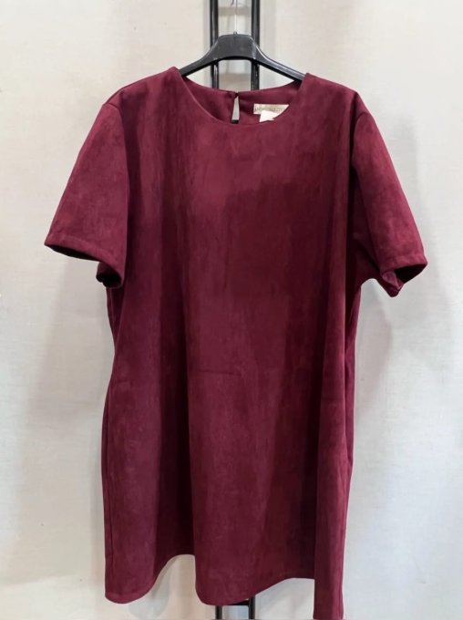Robe droite en suédine 