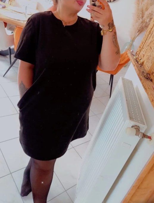 Robe droite en suédine