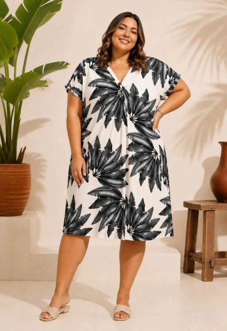Robe Estivale à Motif Tropical