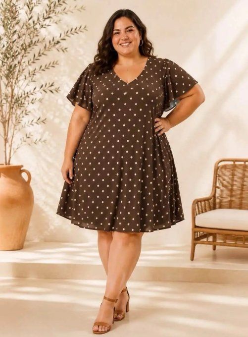 Robe Fluide à Pois