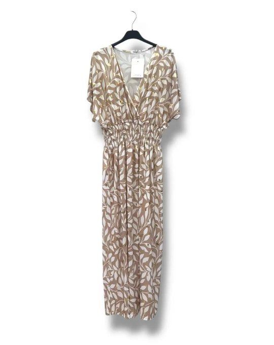 Robe longue & feuilles dorées