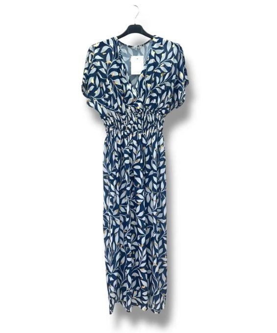 Robe longue & feuilles dorées