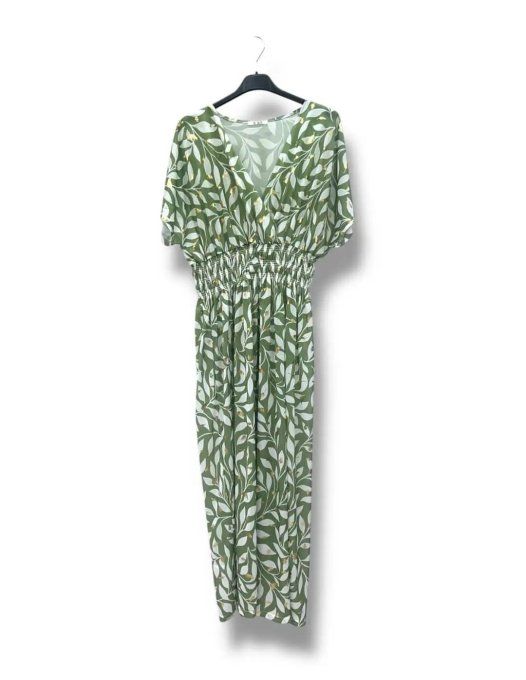 Robe longue & feuilles dorées