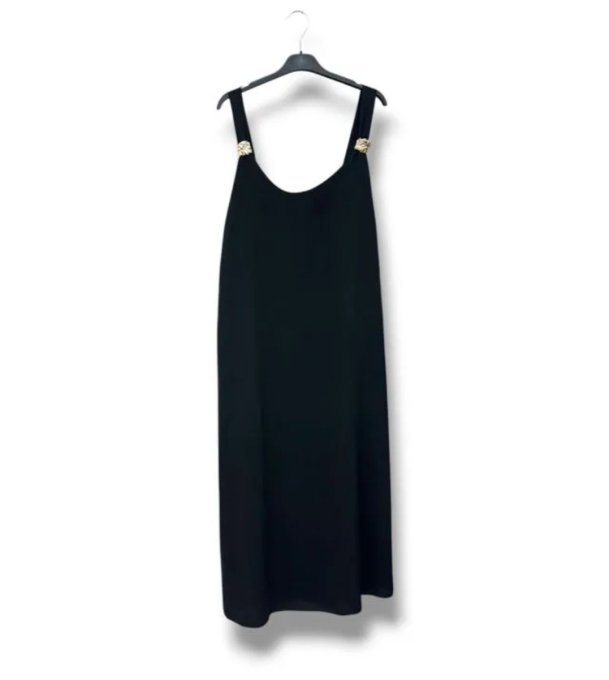Robe Longue Fluide & Bretelles Ornées 