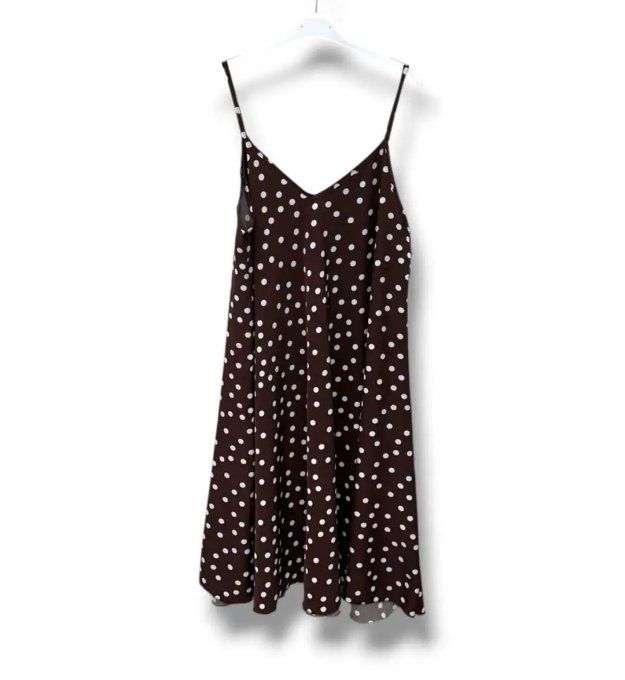 Robe midi fluide à pois