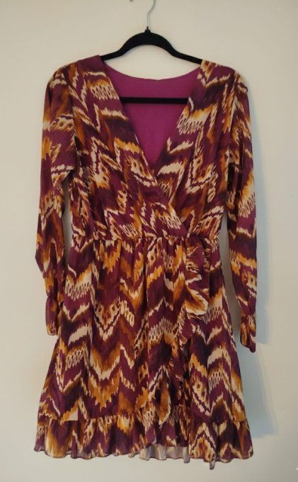 ​Robe Courte - Prune & Camel