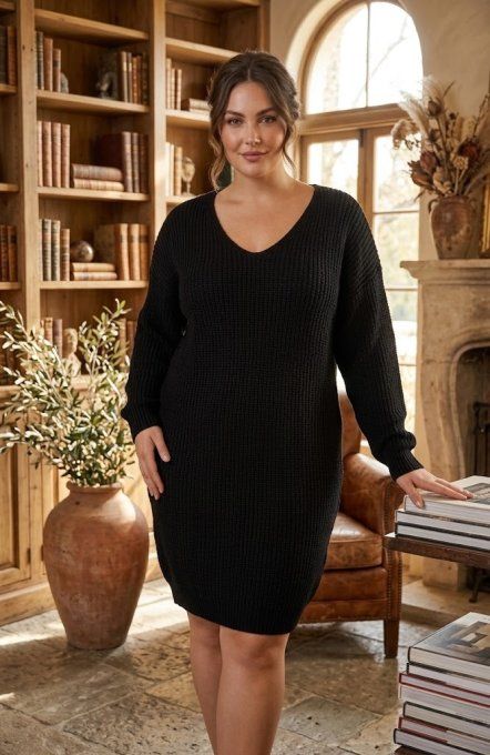 Robe Pull en Maille Douce