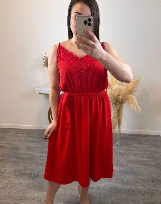 Robe Rouge à Bretelles  ❤️