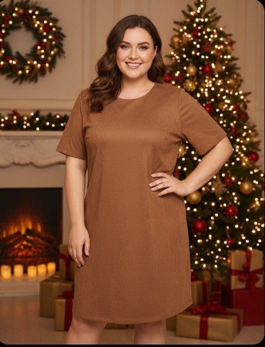 Robe droite en suédine