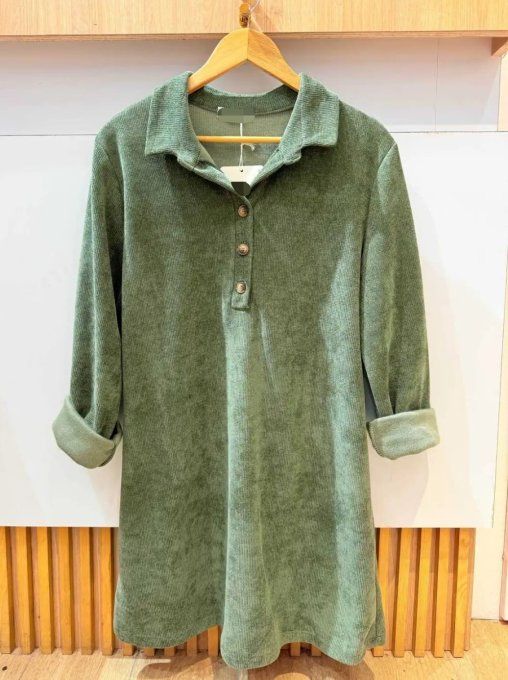 ​Robe Tunique en Velours Côté Douceur