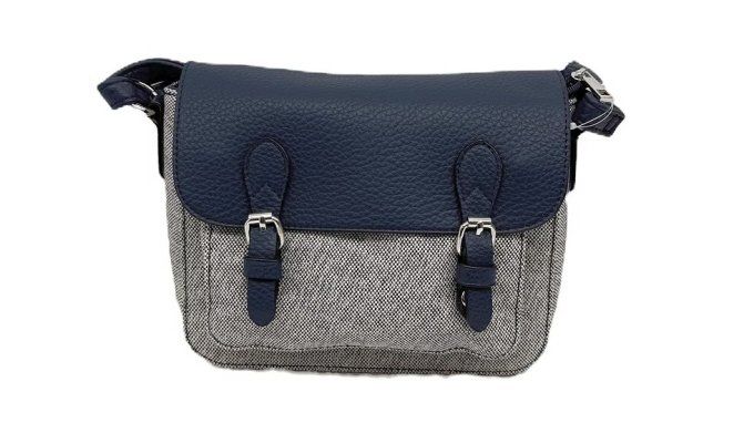 Sac Bandoulière Bi-Matière à Double Boucle
