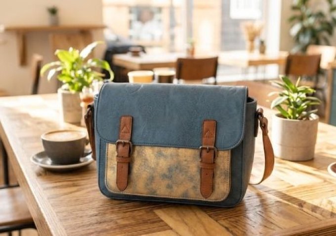 Sac Besace Bleu Pétrole