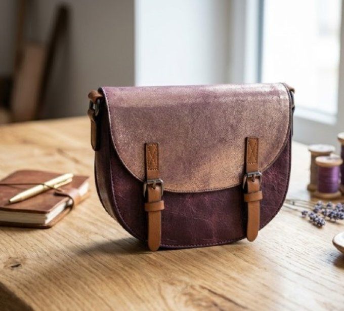 Sac Besace Bordeaux