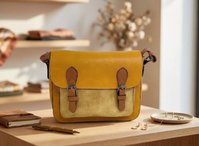 Sac Besace Jaune Moutarde