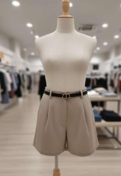 Short Chic Beige - Taille Haute  