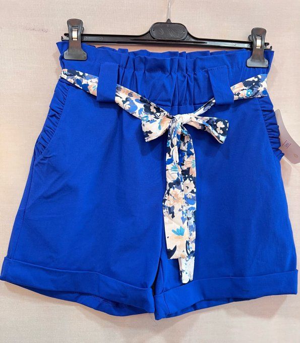 Short stretch avec sa ceinture assortie JOLIE TAILLE