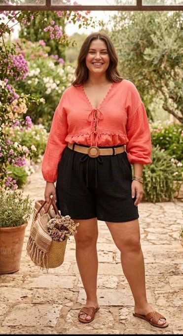 Short en Gaze de Coton
