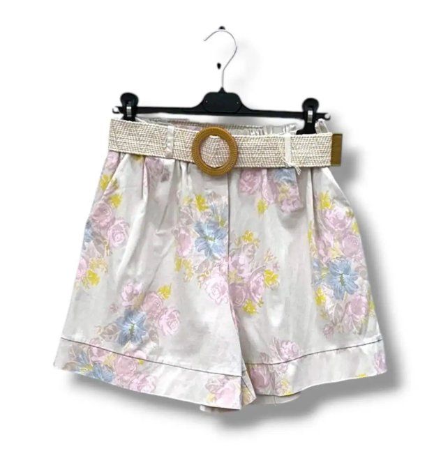 Short Fluide Imprimé Fleuri & Ceinture – Douceur d’Été