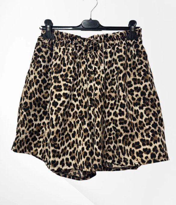 Short Fluide Imprimé Léopard