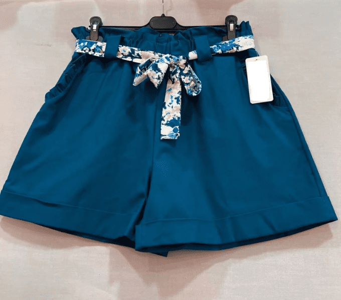 Short stretch Bleu canard