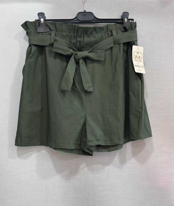 Short Taille Haute en Velours