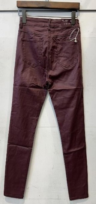 ​Pantalon slim en simili cuir - Bordeaux