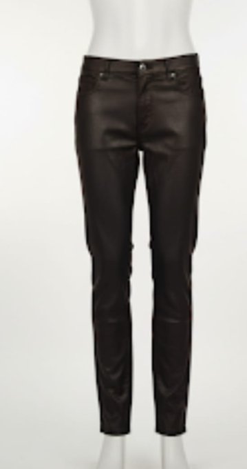 ​Pantalon slim en simili cuir - Kaki
