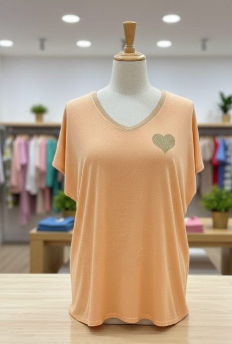 T-shirt "Coup de Cœur pailleté"