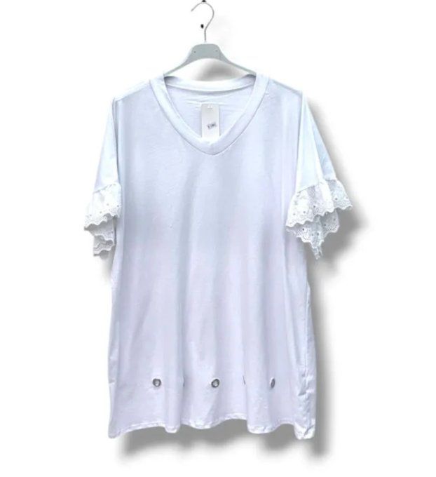 T-shirt fluide à manches volantées