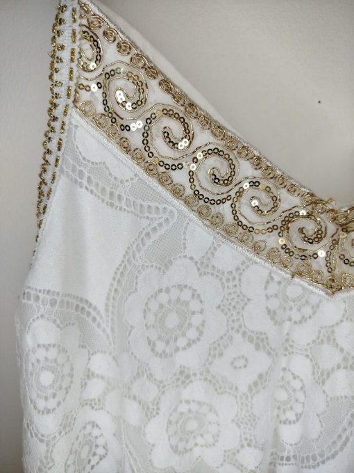 Top Dentelle Bohème Scintillant  