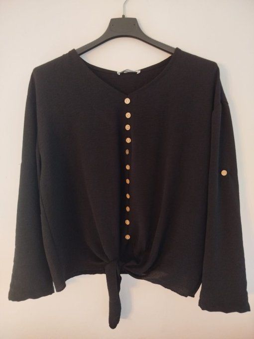 Top Boutonné à Nœud