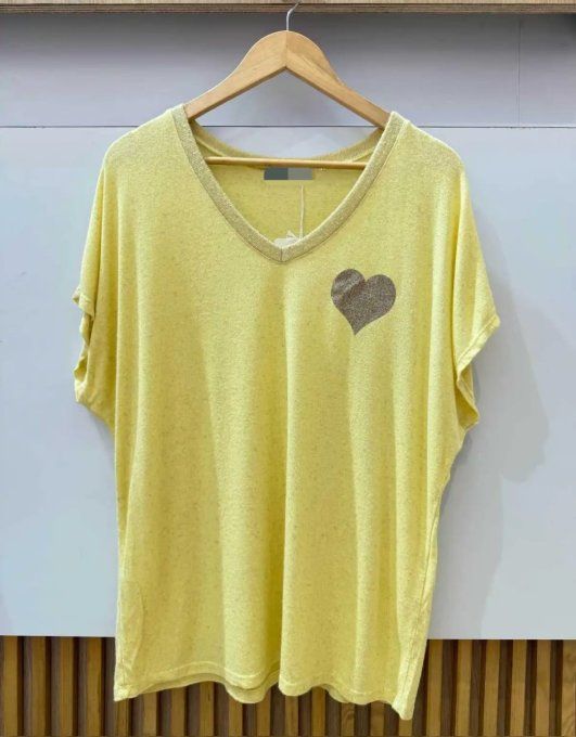T-shirt "Coup de Cœur pailleté"  ✨