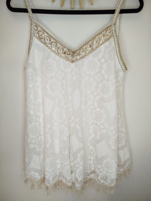 Top Dentelle Bohème Scintillant  