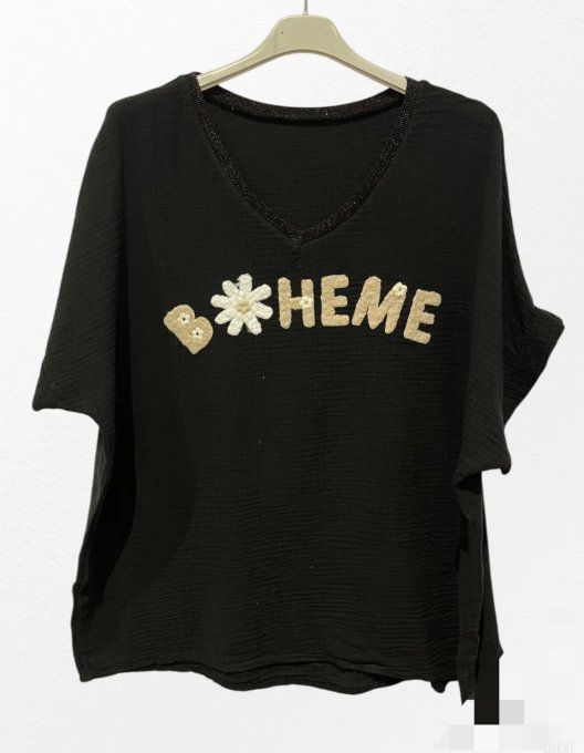 Top en Gaze de Coton Style "Bohème"