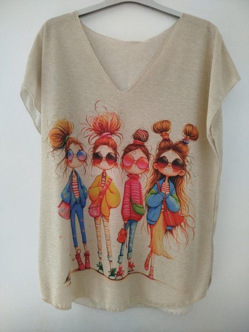 Top Estival en Lurex & Motifs Originaux