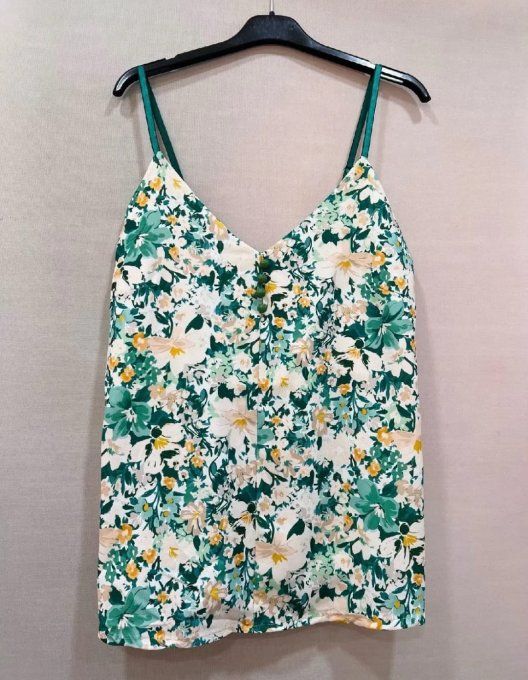 Top fleuri Vert Gucci