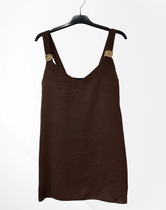 Top Fluide & Bijoux Dorés 