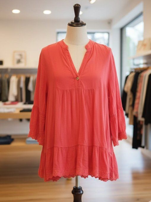 Tunique Bohème Corail