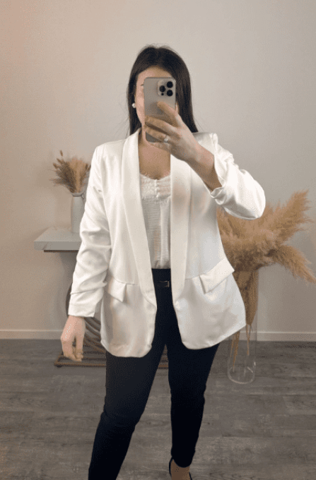 Veste blazer unie - Noir - 38/40