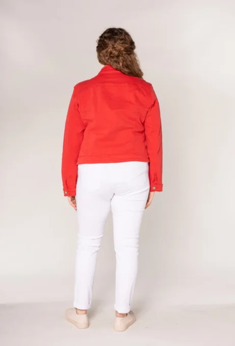 Veste en Jean Rouge