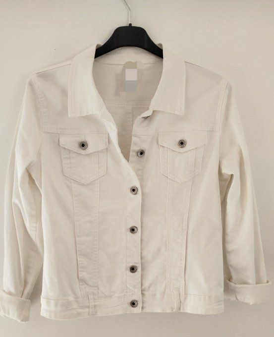 Veste en Jean Blanche Casual