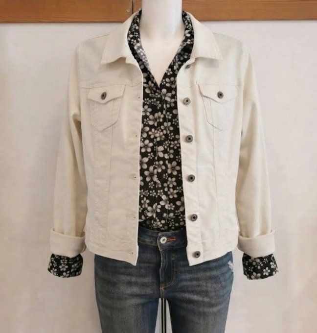 Veste en Jean Blanche