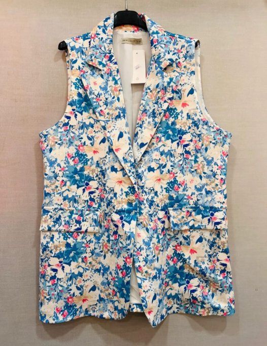 Veste fleurie sans manches
