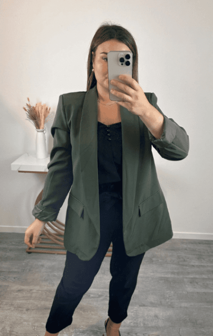 Veste blazer unie - Noir - 38/40