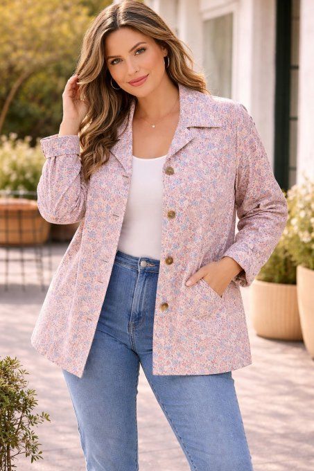 Veste "Liberty Chic" & Imprimé Floral Champêtre
