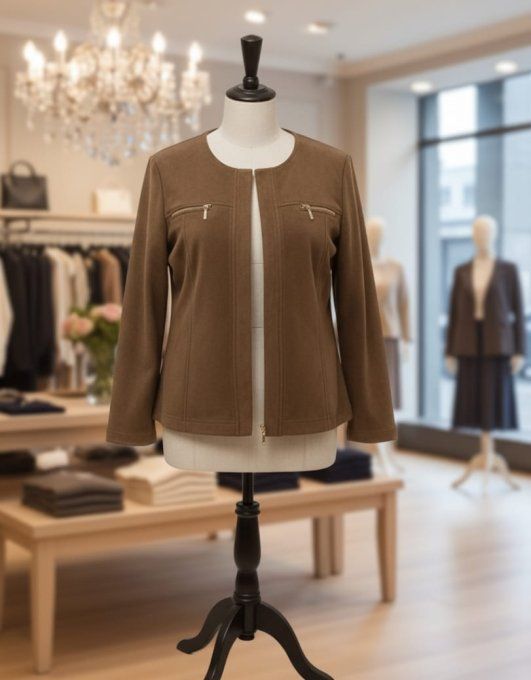 Veste Courte Noisette