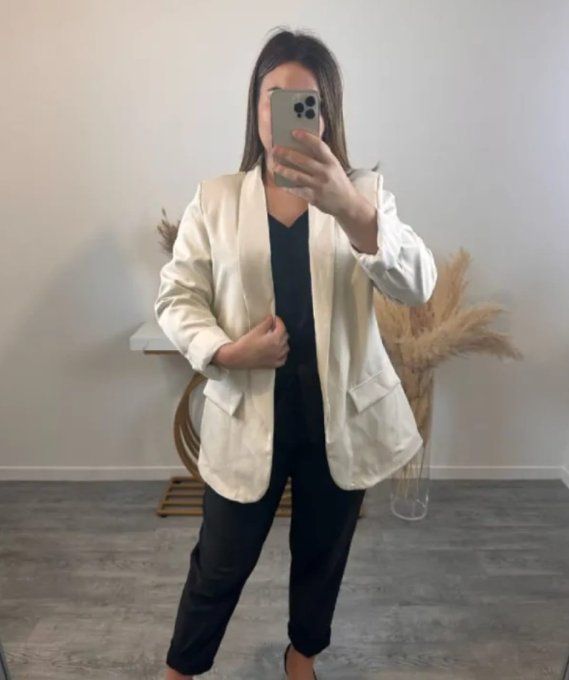 Veste blazer écru